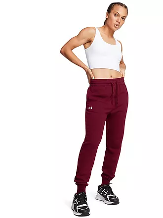 UNDER ARMOUR | Pantalón de chándal para mujer UA Rival Fleece | dunkelrot